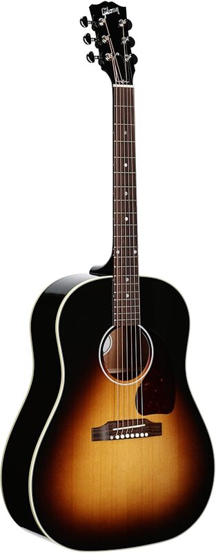 Gibson J-45 Standard Acoustic-Electric Guitar (with Case), Vintage Sunburst, Serial Number 21295041, Body Left Front