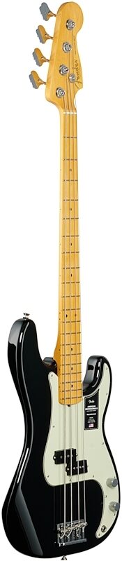 Fender American Pro II Precision Electric Bass, Maple Fingerboard (with Case), Black, Body Left Front