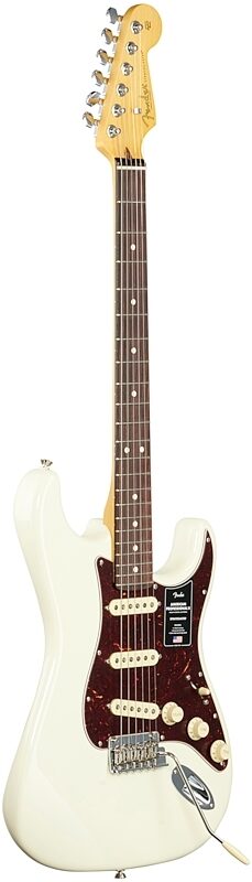 Fender American Professional II Stratocaster Electric Guitar, Rosewood Fingerboard (with Case), Olympic White, Body Left Front