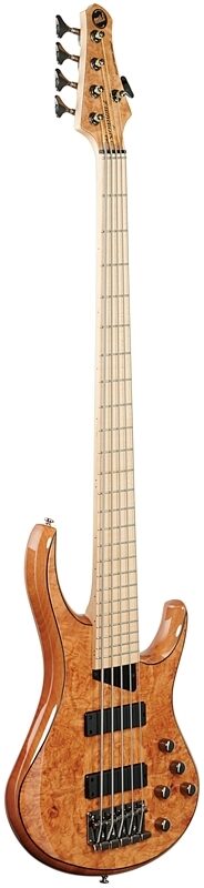MTD Kingston Z5MP Electric Bass, 5-String, Satin Natural Burled Maple, Scratch and Dent, Body Left Front