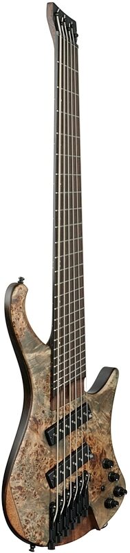 Ibanez EHB1506MS Bass Guitar, 6-String (with Gig Bag), Flat Black Ice, Blemished, Body Left Front