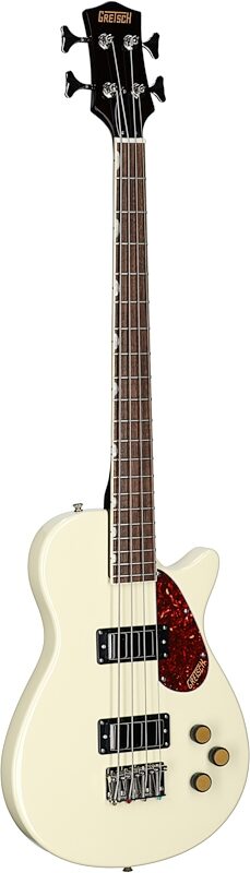 Gretsch Streamliner Jet Club Electric Bass, Vintage White, Body Left Front
