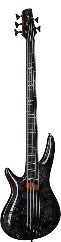 Ibanez SRMS805L Multi-scale Electric Bass, 5-String (Left-Handed), Deep Twilight, Body Left Front