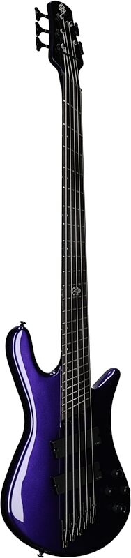Spector NS Dimension HP Multi-Scale 5-String Bass Guitar (with Bag), Plum Crazy, Body Left Front