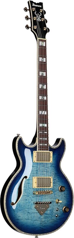 Ibanez AR520HFM Electric Guitar, Light Blue Burst, Body Left Front