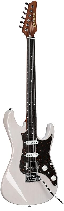 Ibanez AZ2204N Prestige Electric Guitar (with Case), Antique White Blonde, Body Left Front