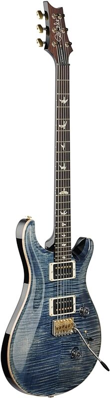 PRS Paul Reed Smith Custom 24 Pattern Thin 10-Top Electric Guitar (with Case), Faded Whale Blue, Body Left Front