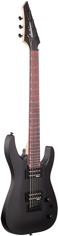Jackson JS22-7 DKA Dinky HT Electric Guitar, 7-String (with Amaranth Fingerboard), Satin Black, Body Left Front