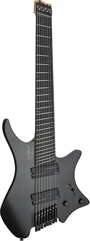 Strandberg Boden Metal NX 8 Electric Guitar (with Gig Bag), Black Granite, Body Left Front