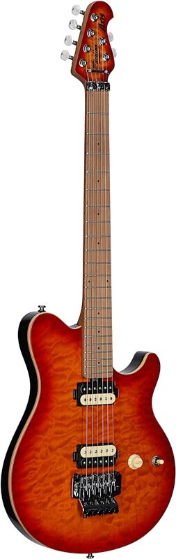 Sterling by Music Man Axis AX50QM Electric Guitar, Lava Burst, Body Left Front