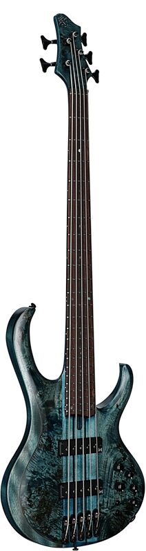 Ibanez BTB945 Electric Bass, 5-String, Cosmic Blue Low Gloss, Body Left Front