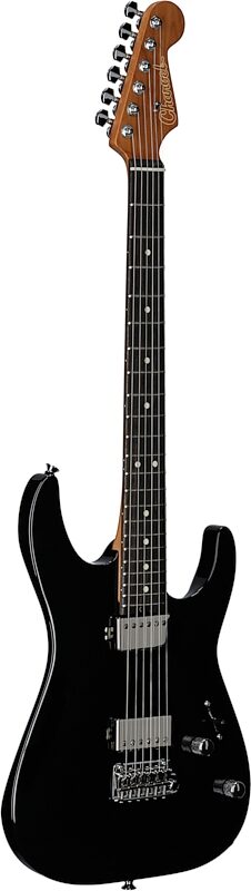 Charvel Limited Edition Super Stock DKA22 Electric Guitar, Ebony Fingerboard (with Gig Bag), Gloss Black, USED, Blemished, Body Left Front