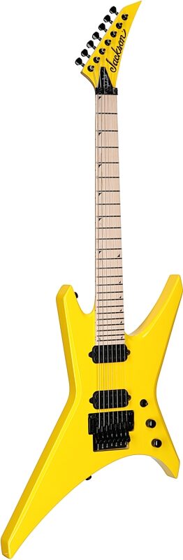 Jackson Dave Davidson Warrior WR7 Electric Guitar, 7-String (with Gig Bag), Ferrari Yellow, Body Left Front
