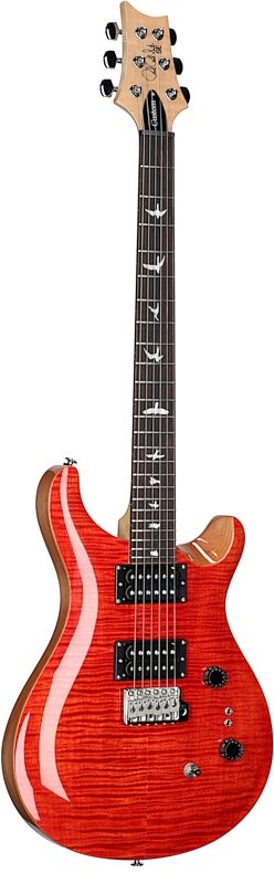 PRS Paul Reed Smith SE Custom 24-08 Electric Guitar (with Gig Bag), Blood Orange, Body Left Front