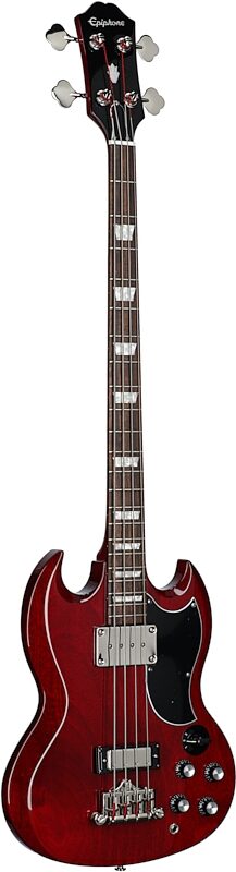 Epiphone EB-3 Electric Bass, Cherry, Body Left Front