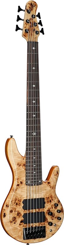 Michael Kelly Pinnacle 6 Electric Bass, 6-String, Natural Burl, Body Left Front