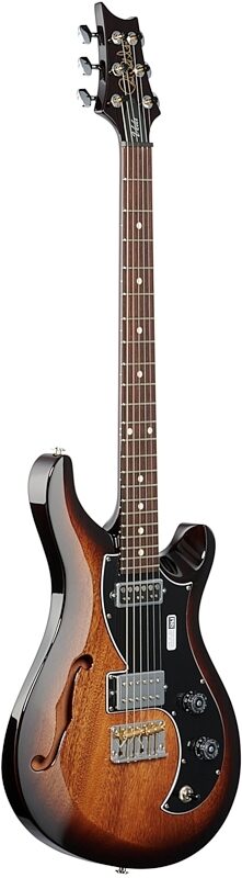 PRS Paul Reed Smith S2 Vela Semi-Hollowbody Electric Guitar (with Gig Bag), Tobacco Sunburst, Body Left Front