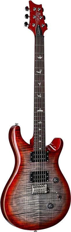 PRS Paul Reed Smith SE Custom 24 Electric Guitar (with Gig Bag), Charcoal Cherry Burst, Body Left Front