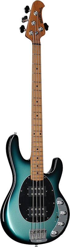Ernie Ball Music Man StingRay Special HH Electric Bass (with Case), Frost Green Pearl, Body Left Front