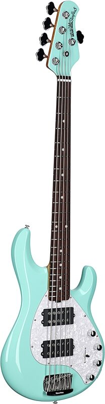 Ernie Ball Music Man StingRay 5 Special HH Electric Bass (with Case), Laguna Green, Body Left Front