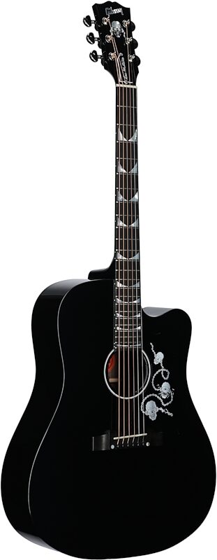 Gibson Limited Edition Dave Mustaine Songwriter Signed Acoustic-Electric Guitar, Ebony, Scratch and Dent, Body Left Front
