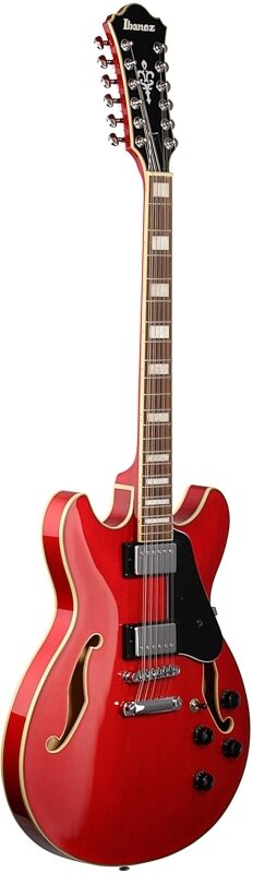 Ibanez Artcore AS7312 Electric Guitar, 12-String, Transparent Cherry Red, Body Left Front