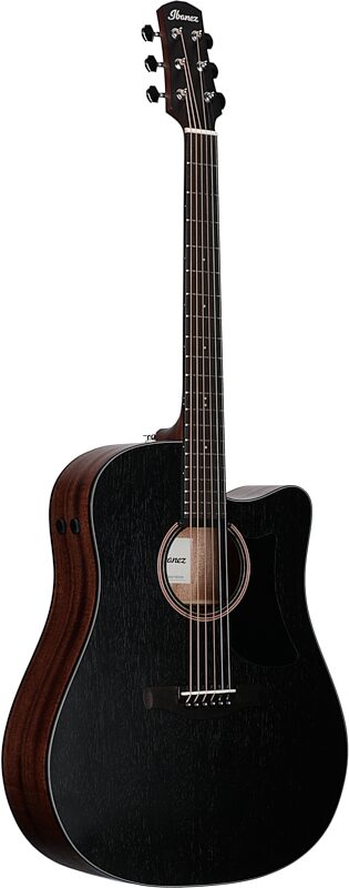 Ibanez AAD190CE Advanced Acoustic Acoustic-Electric Guitar, Weathered Black, Body Left Front