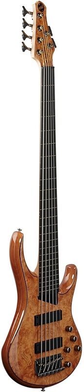 MTD Kingston Z6 Fretless Electric Bass, 6-String, Natural Gloss, Body Left Front