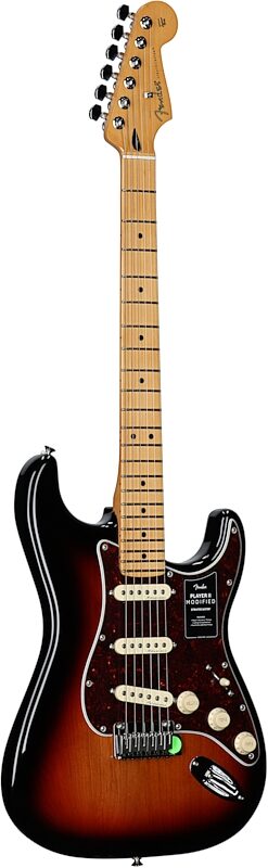 Fender Player II Modified Stratocaster Electric Guitar, Maple Fingerboard (with Gig Bag), 3-Tone Sunburst, Body Left Front