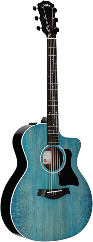 Taylor 214ce-SE Grand Auditorium Acoustic-Electric Guitar (with AeroCase), Blue, Body Left Front