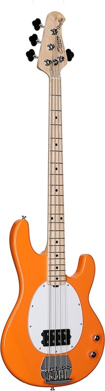 Sterling Intro Series StingRay Electric Bass, Sunrise Orange, Body Left Front