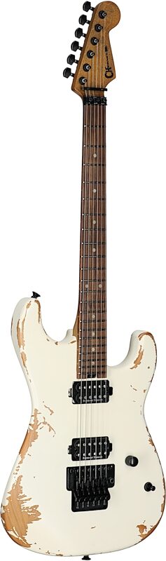 Charvel Pro-Mod San Dimas ST1 HH Electric Guitar (with Gig Bag), Weathered White, Body Left Front