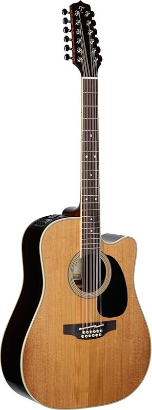 Takamine EF400SCTT Acoustic-Electric Guitar, 12-String (with Case), Natural, Body Left Front