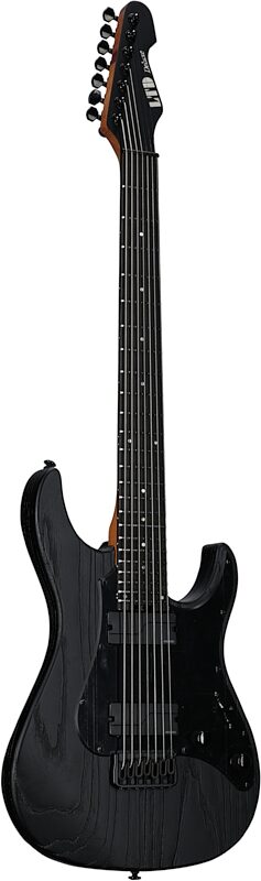 ESP LTD SN1007 Baritone Electric Guitar, Black Blast, Body Left Front