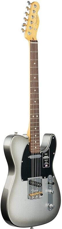 Fender American Pro II Telecaster Electric Guitar, Rosewood Fingerboard (with Case), Mercury, Body Left Front