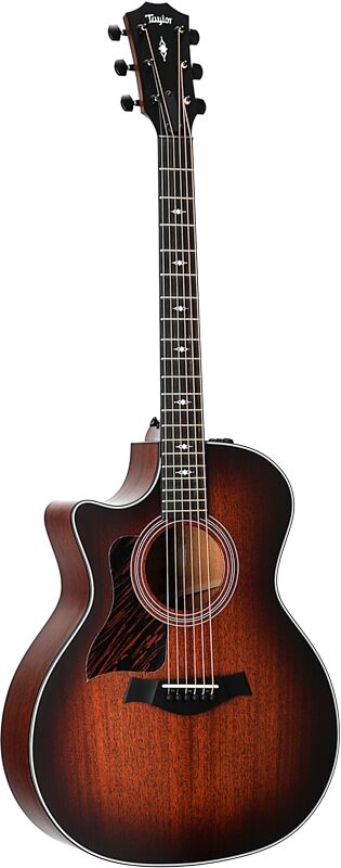 Taylor 324ce-v2 Grand Auditorium Acoustic-Electric Guitar, Left-Handed (with Case), Shaded Edgeburst, Body Left Front