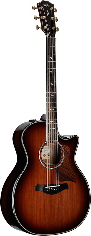 Taylor Builders Edition 814ce Guitar Honduran Rosewood Redwood Acoustic-Electric Guitar, Shaded Edgeburst, Body Left Front