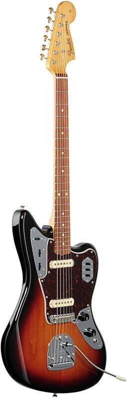 Fender Vintera '60s Jaguar Electric Guitar, Pau Ferro Fingerboard (with Gig Bag), 3-Color Sunburst, Body Left Front