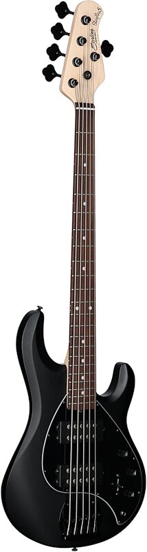 Sterling by Music Man Ray5HH Electric Bass, 5-String, Stealth Black, Body Left Front