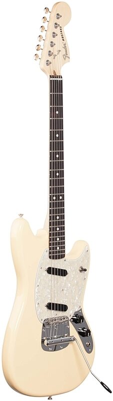 Fender American Performer Mustang Electric Guitar, Rosewood Fingerboard (with Gig Bag), Vintage White, Body Left Front