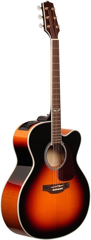 Takamine GJ72CE Jumbo Acoustic-Electric Guitar, Brown Sunburst, Body Left Front