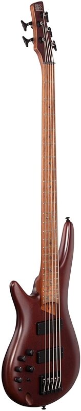 Ibanez SR505E Electric Bass, 5-String, Left-Handed, Brown Mahogany, Body Left Front