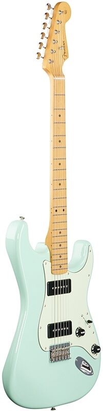 Fender Noventa Stratocaster Electric Guitar (with Gig Bag), Surf Green, Body Left Front