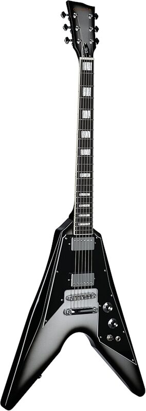 Dunable Asteroid DE Hardtail Electric Guitar (with Gig Bag), Silverburst, Body Left Front