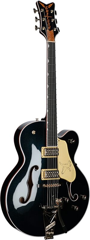 Gretsch G6136TG Players Edition Falcon Electric Guitar (with Case), Midnight Sapphire, USED, Blemished, Body Left Front