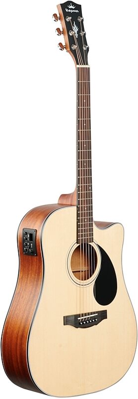 Kepma K3 Series D3-130 Acoustic-Electric Guitar, Natural Matte, with K1 Pickup, Body Left Front