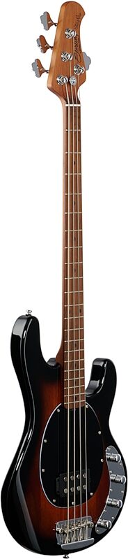 Sterling by Music Man Ray34 Electric Bass Guitar, Vintage Sunburst, Body Left Front