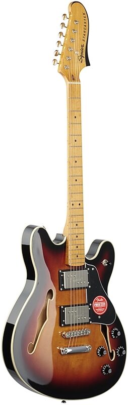 Squier Classic Vibe Starcaster Electric Guitar, with Maple Fingerboard, 3-Color Sunburst, Body Left Front