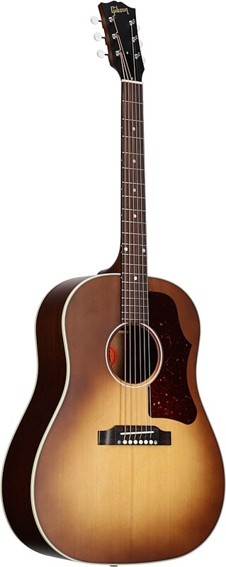 Gibson J-45 '50s Faded Acoustic-Electric Guitar (with Case), Faded Vintage Sunburst, Body Left Front