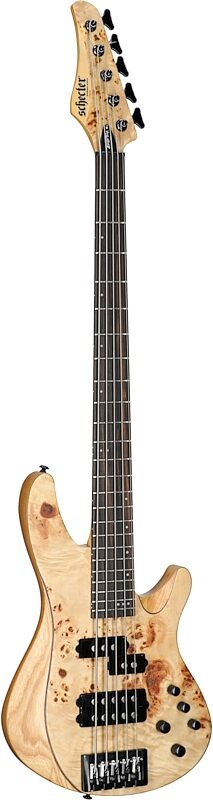 Schecter Reaper-5 Electric Bass, 5-String, Natural Satin, Body Left Front